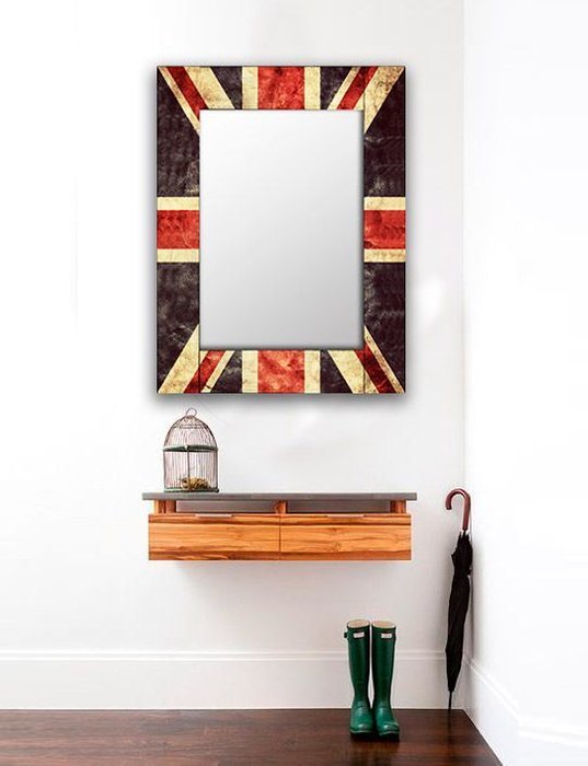 Настенное зеркало Британия в раме из массива сосны 140х75 - купить Настенные зеркала по цене 15490.0