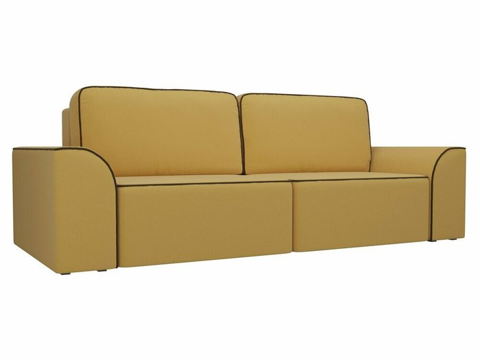 Прямой диван-кровать Вилсон желтого цвета