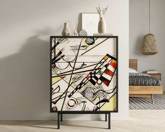 Комод Emerson с принтом Kandinsky - купить Комоды по цене 42350.0