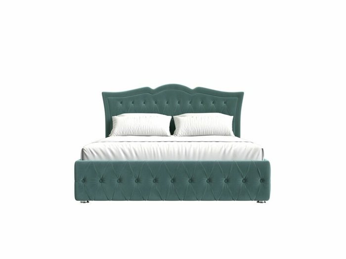 Кровать Герда 180х200 бирюзового цвета с подъемным механизмом - купить Кровати для спальни по цене 91999.0