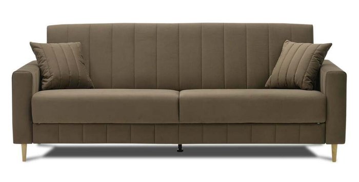 Диван-кровать Эмма темно-бежевого цвета - купить Прямые диваны по цене 38900.0