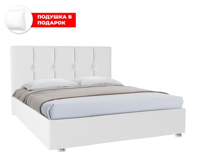Кровать Ливери 160х200 белого цвета с подъемным механизмом