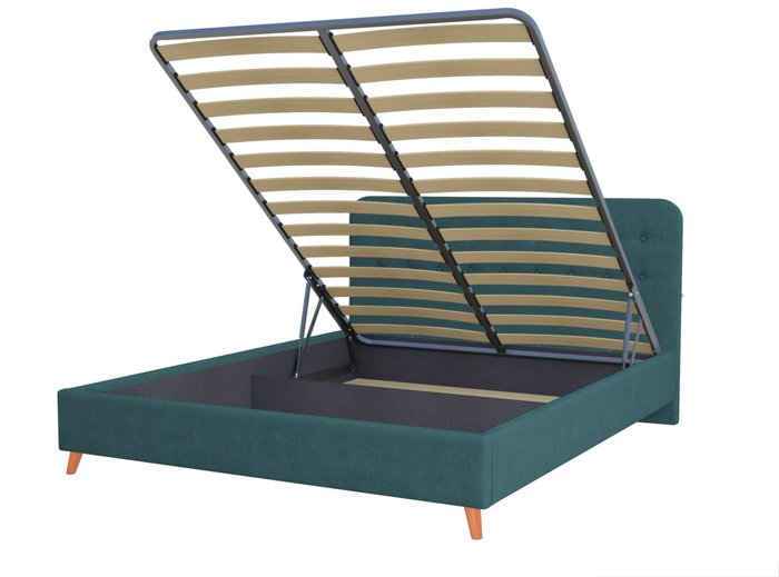 Кровать Kipso 120х200 темно-зеленого цвета с подъемным механизмом - купить Кровати для спальни по цене 30945.0