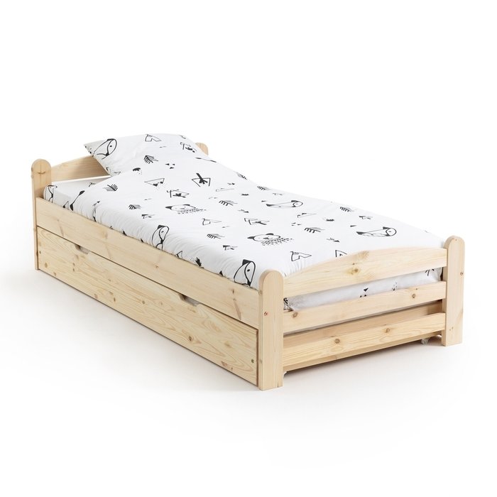 Детская кровать Loan 90x190 бежевого цвета - лучшие Одноярусные кроватки в INMYROOM