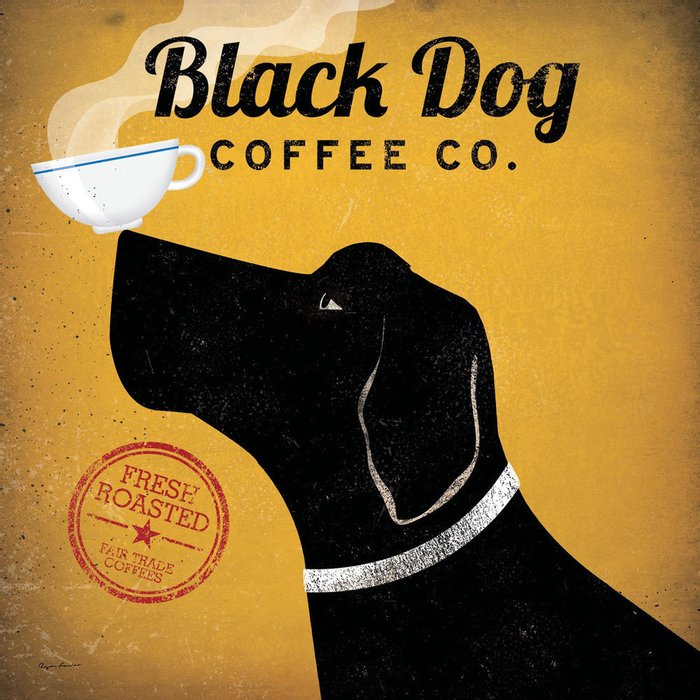 Репродукция картины на холсте Black Dog Coffee Co 