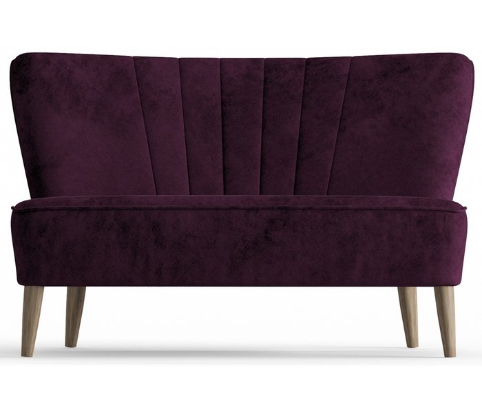 Диван из велюра Пальмира фиолетового цвета - купить Прямые диваны по цене 21990.0