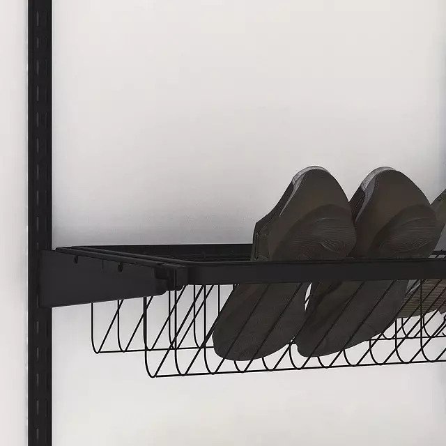 Обувница выдвижная 56x41 черного цвета - купить Комплектующие для гардеробных систем по цене 1595 Обувница выдвижная 56x41 черного цвета - купить Комплектующие для гардеробных систем по цене 1595