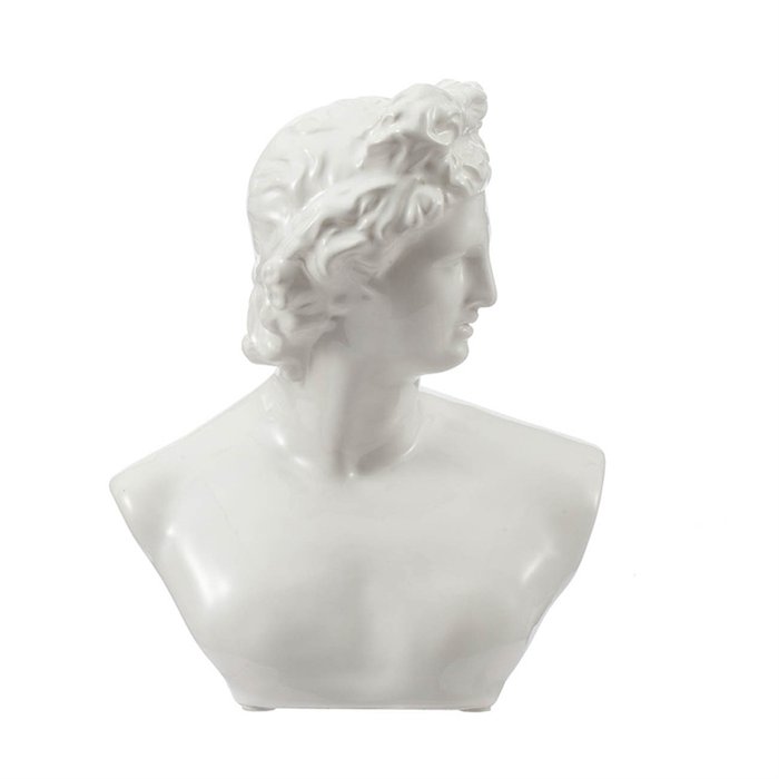 Бюст с глянцевой белой глазурью - купить Фигуры и статуэтки по цене 2710.0