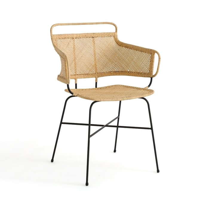 Кресло для столовой дизайн Э Галлина Thophane бежевого цвета