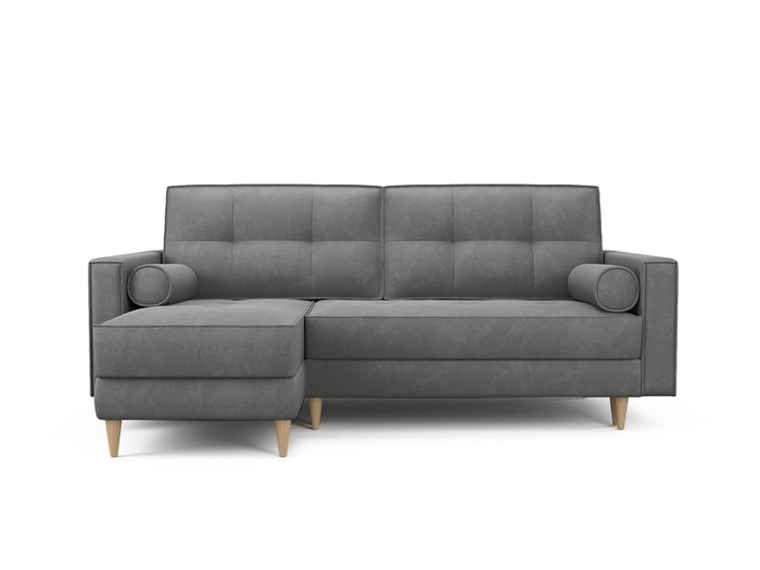 Угловой диван-кровать левый Оtto серого цвета