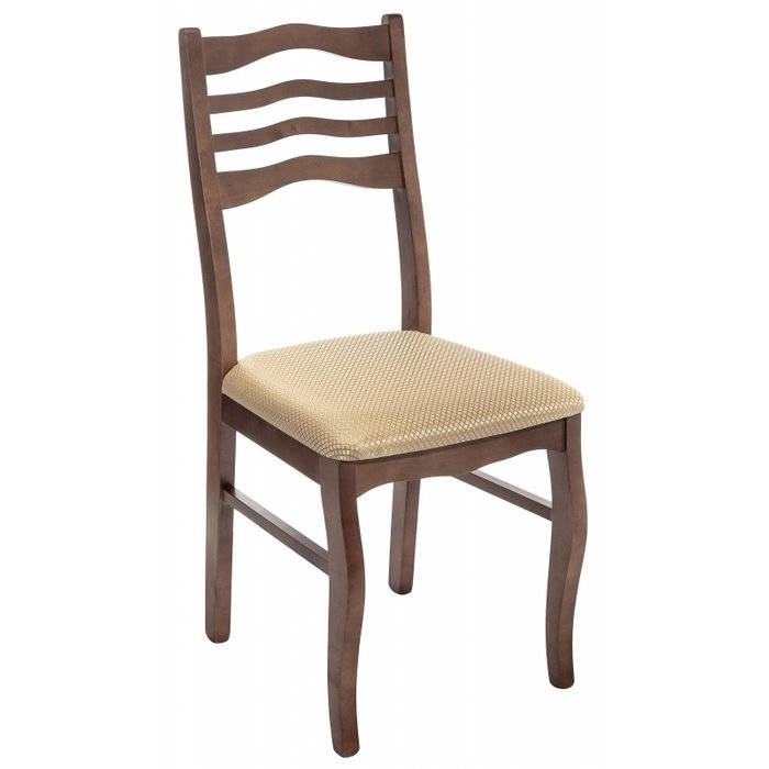 Обеденный стул Амадиу из массива цвета орех