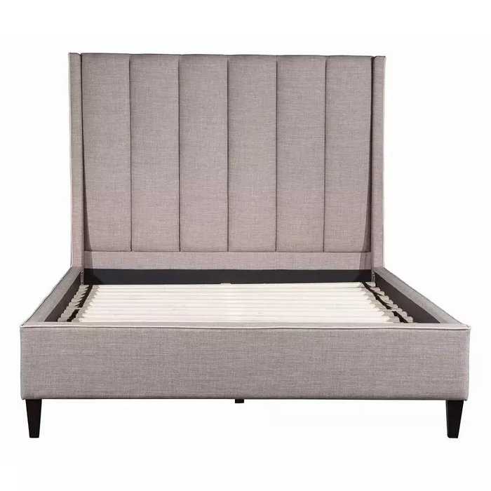 Кровать Odina 200х200 бежево-серого цвета - купить Кровати для спальни по цене 106900.0