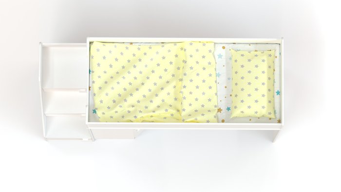 Детская кровать-чердак Ridgimmi 3.3 75х175 бело-голубого цвета - лучшие Кровати-чердаки в INMYROOM