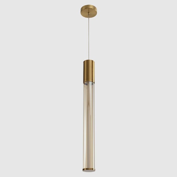Подвесной светильник LINEUP SP11W LED BRASS (стекло, цвет янтарный) - купить Подвесные светильники по цене 7900.0