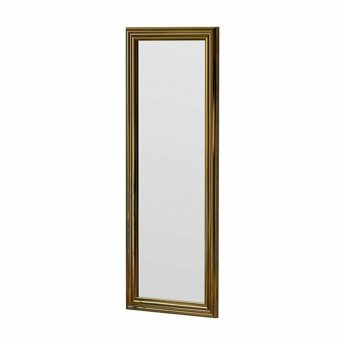Настенное зеркало Decor 40х105 золотого цвета