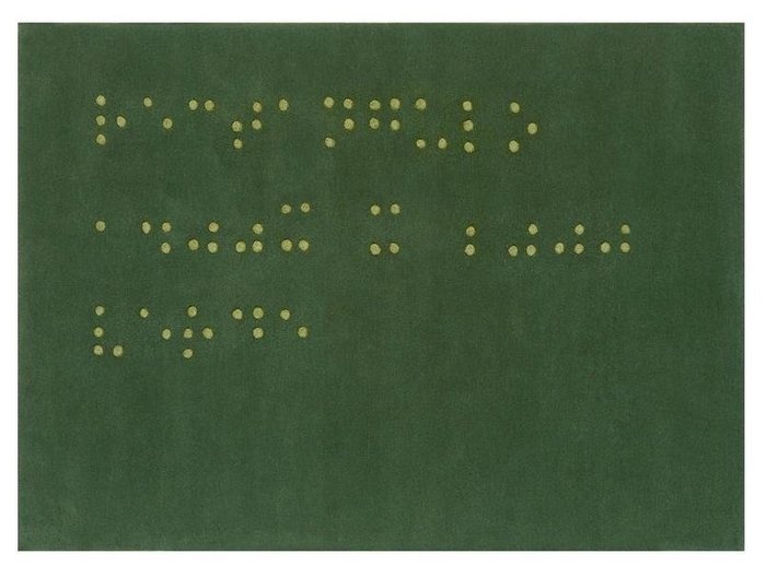 Ковер Braille зеленого цвета 170x240