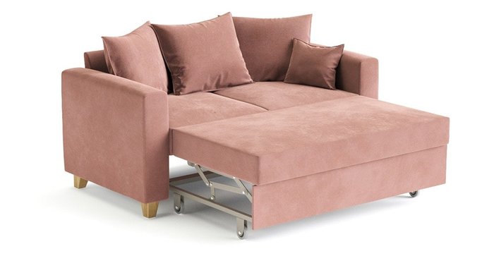 Диван-кровать Эмилио розового цвета - лучшие Прямые диваны в INMYROOM
