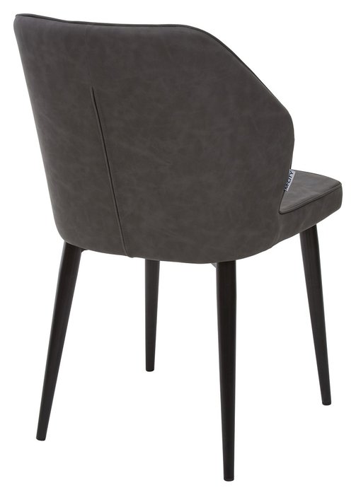 Стул Seattle антрацитового цвета (экокожа) - лучшие Обеденные стулья в INMYROOM