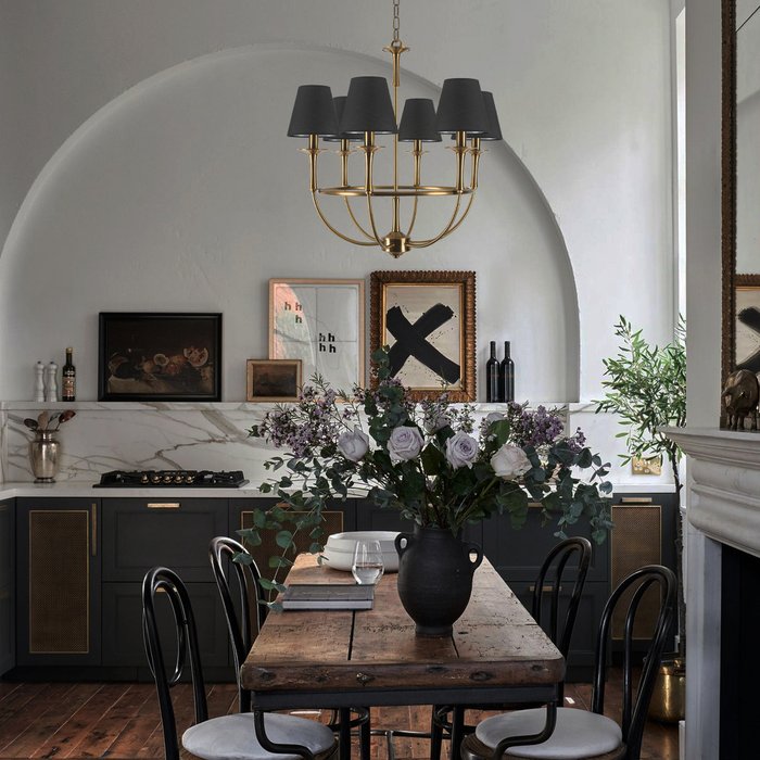 Подвесная люстра Lattice 10435 (ткань, цвет черный) - лучшие Подвесные люстры в INMYROOM