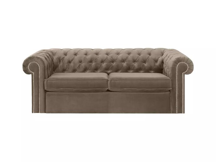Диван-кровать Chesterfield коричневого цвета