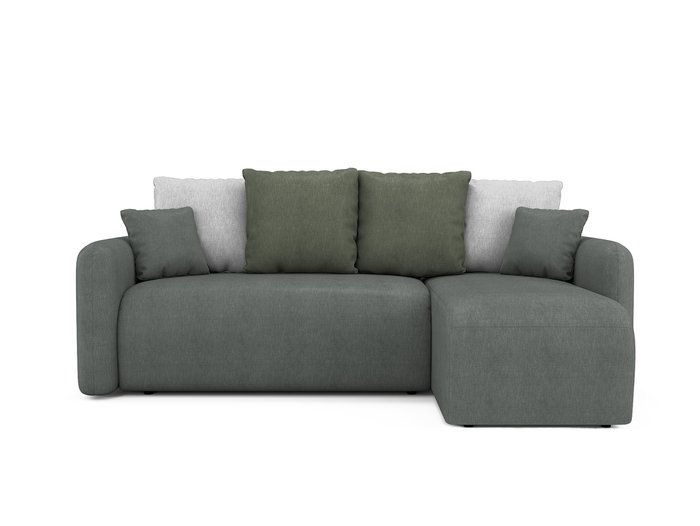Угловой раскладной диван Arti правый темно-серого цвета