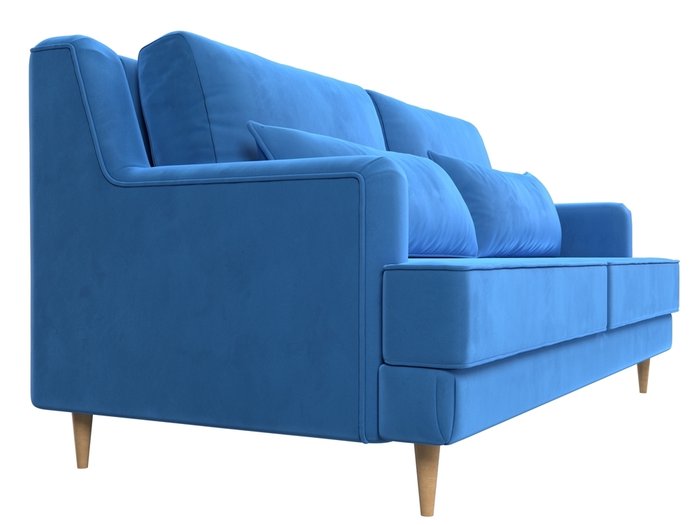 Прямой диван Джерси голубого цвета - лучшие Прямые диваны в INMYROOM