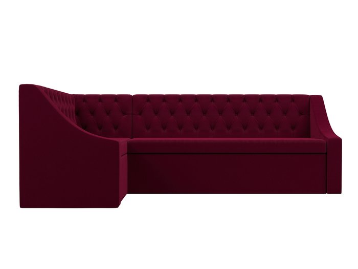 Угловой диван-кровать Мерлин бордового цвета левый угол - купить Угловые диваны по цене 48999.0