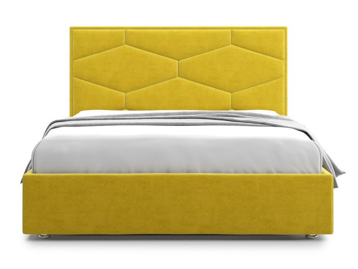 Кровать Premium Milana 4 140х200 желтого цвета с подъемным механизмом - купить Кровати для спальни по цене 53000.0