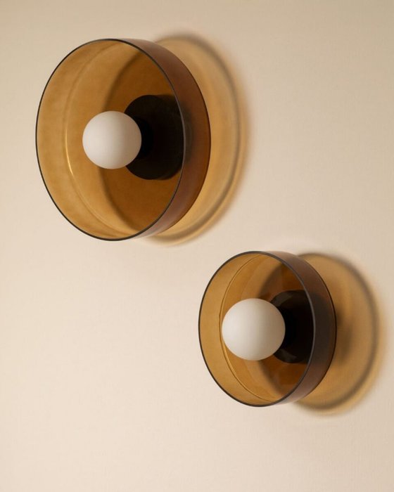 Настенный светильник с янтарным стеклом “Кассель” – 35 см. - лучшие Бра и настенные светильники в INMYROOM Настенный светильник с янтарным стеклом “Кассель” – 35 см. - лучшие Бра и настенные светильники в INMYROOM