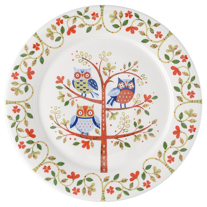 Тарелка owl из коллекции birds of paradise, D28 см Тарелка owl из коллекции birds of paradise, D28 см