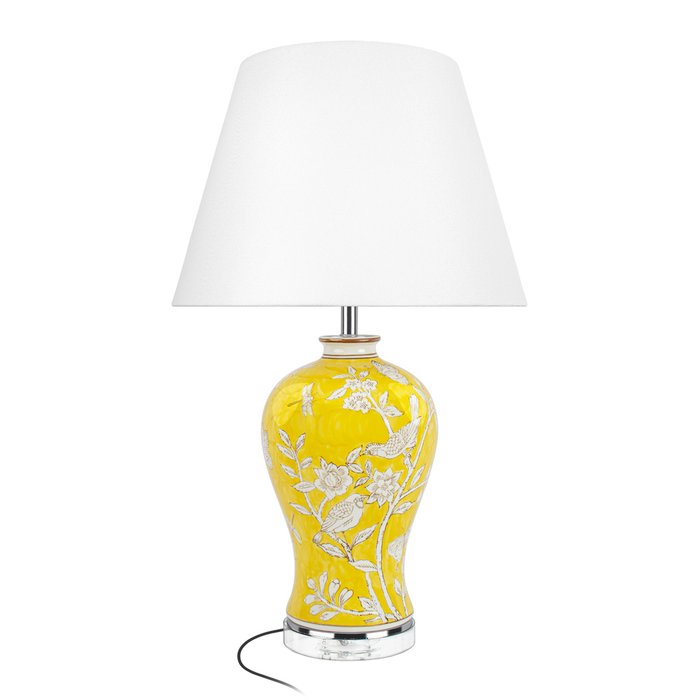 Настольная лампа Acacia 10387T (ткань, цвет белый)