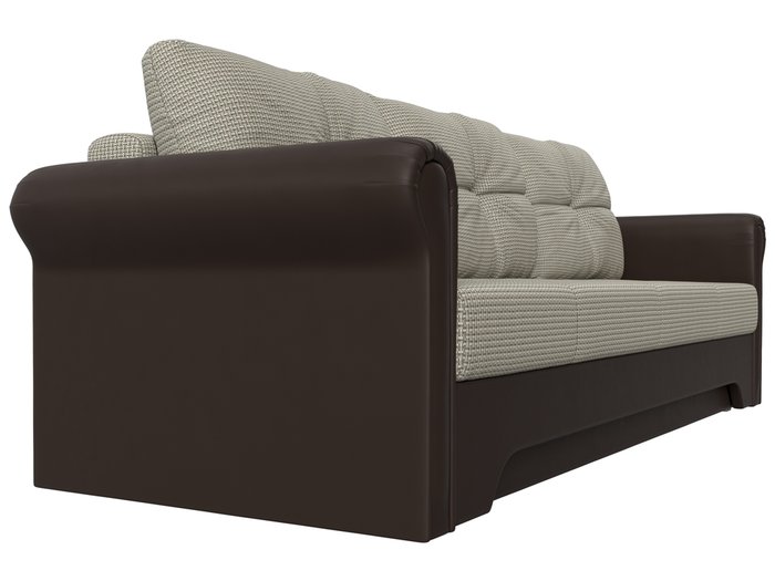 Прямой диван-кровать Европа серо-коричневого цвета (ткань/экокожа) - лучшие Прямые диваны в INMYROOM