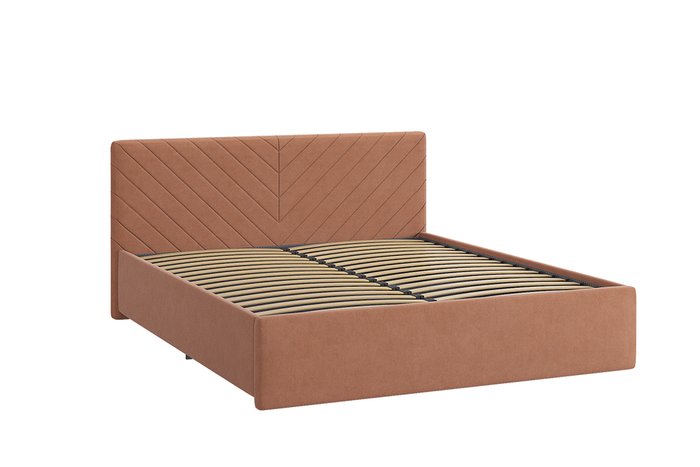 Кровать Сандра 2 160х200 персикового цвета без подъемного механизма - купить Кровати для спальни по цене 24980.0