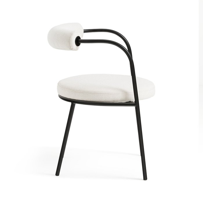 Стул из ткани Piero белого цвета - лучшие Обеденные стулья в INMYROOM