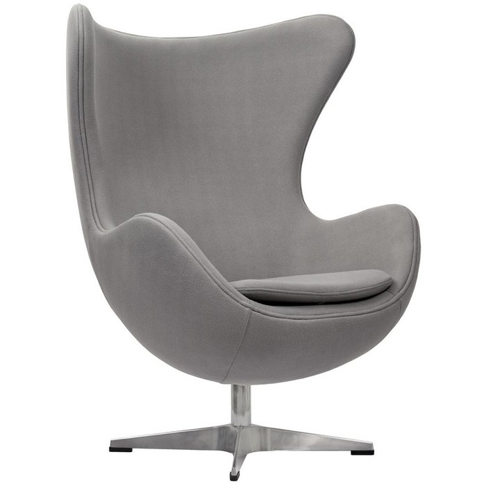 Кресло Egg Chair светло-серого цвета