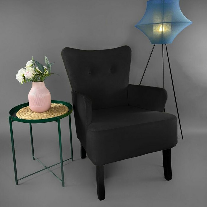 Кресло Остин черного цвета - лучшие Интерьерные кресла в INMYROOM