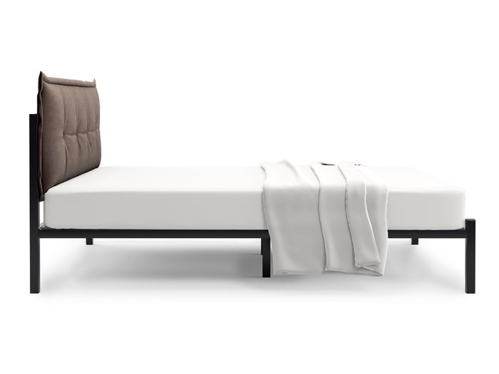 Кровать Лофт Cedrino 140х200 темно-коричневого цвета без подъемного механизма - купить Кровати для спальни по цене 17000.0