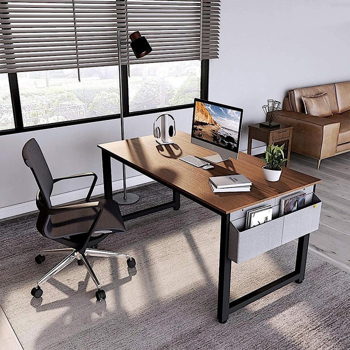 Офисный стол D004 160 темно-коричневого цвета - лучшие Письменные столы в INMYROOM