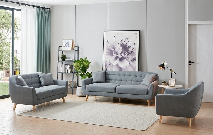 Кресло Stockholm серого цвета - купить Интерьерные кресла по цене 33558.0