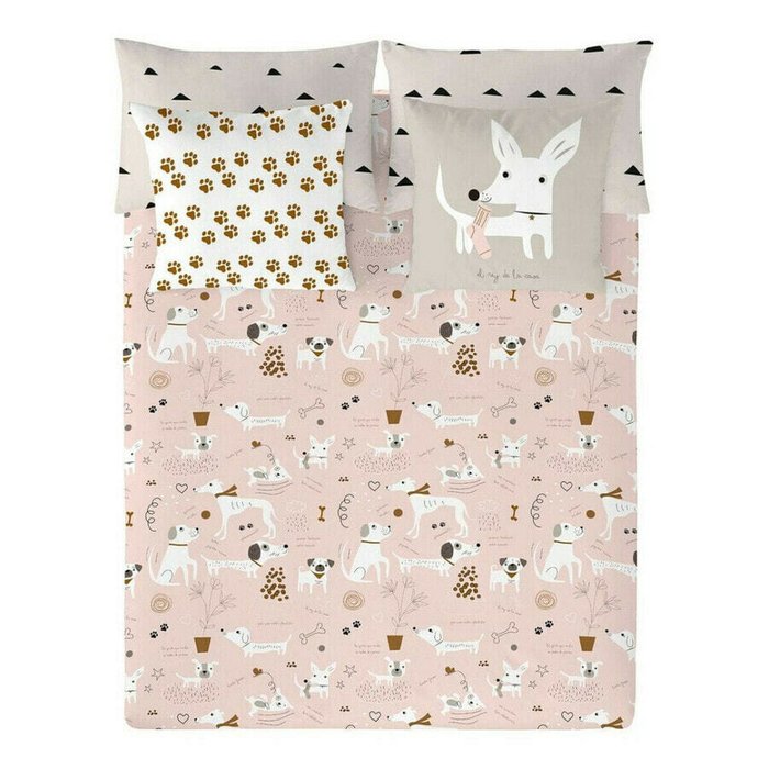 Пододеяльник Dogs 240 x 220 розового цвета