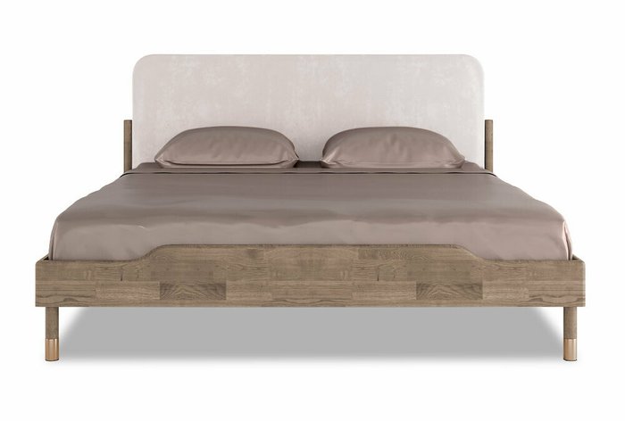 Кровать Меридиан 140x200 с изголовьем бежевого цвета без основания - купить Кровати для спальни по цене 73785.0