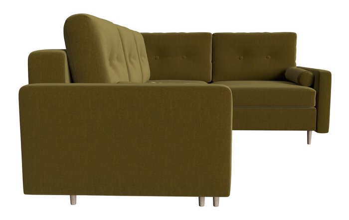Диван-кровать модульный угловой Белфаст оливкового цвета - лучшие Угловые диваны в INMYROOM