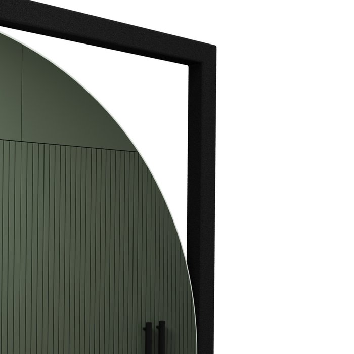 Дизайнерское настенное зеркало Kvaden M в металлической раме черного цвета - лучшие Настенные зеркала в INMYROOM