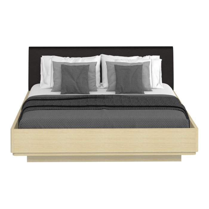 Кровать Элеонора 140х200 с изголовьем черного цвета и подъемным механизмом - купить Кровати для спальни по цене 34904.0
