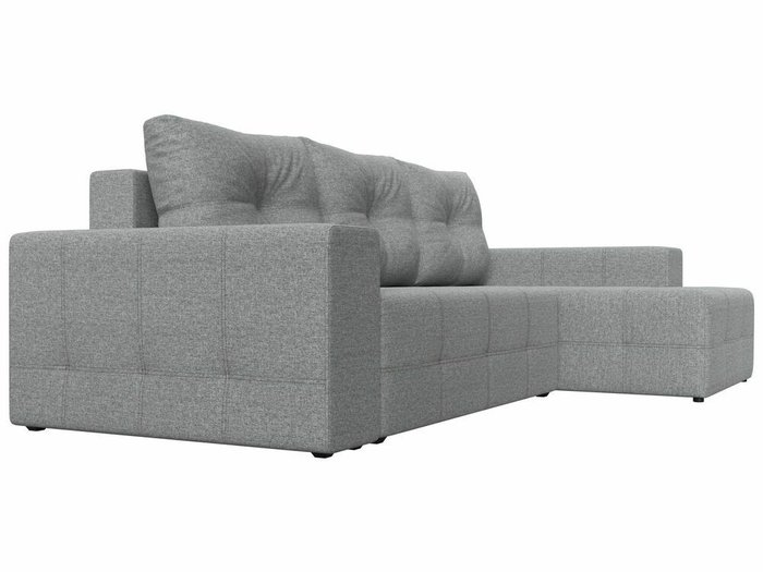 Угловой диван-кровать Перри НПБ серого цвета правый угол - лучшие Угловые диваны в INMYROOM