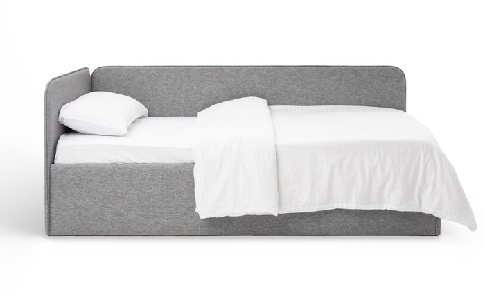 Кровать-диван Leonardo 70х160 серого цвета с подъемным механизмом - купить Одноярусные кроватки по цене 16330.0