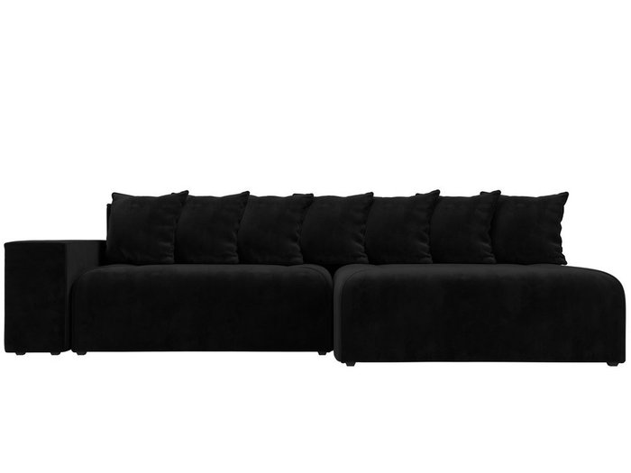 Угловой диван-кровать Кёльн черного цвета правый угол - купить Угловые диваны по цене 56999.0