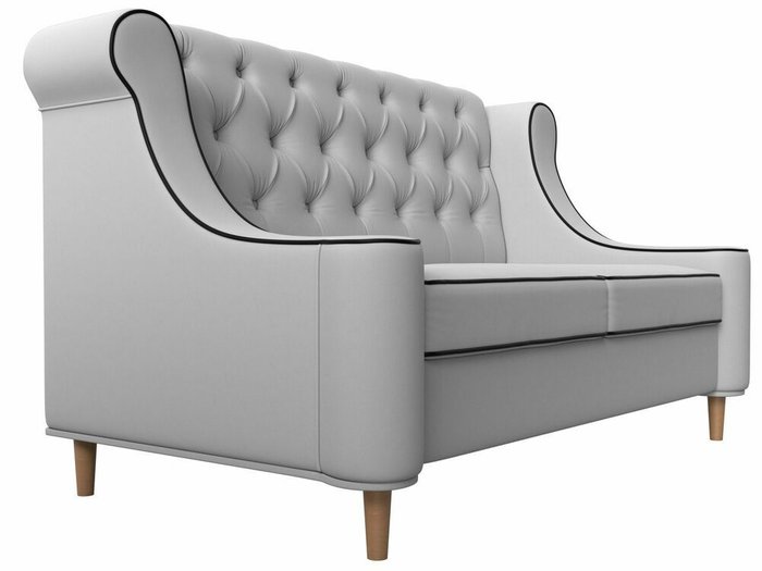 Прямой диван Бронкс белого цвета (экокожа) - лучшие Прямые диваны в INMYROOM