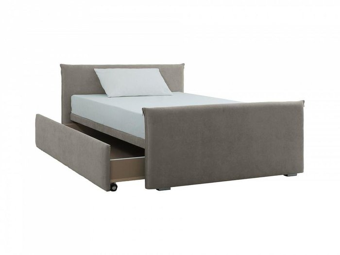 Кровать Studio серого цвета 120x200 - купить Кровати для спальни по цене 40770.0