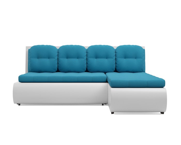 Угловой диван-кровать Кормак бело-синего цвета - купить Угловые диваны по цене 37190.0